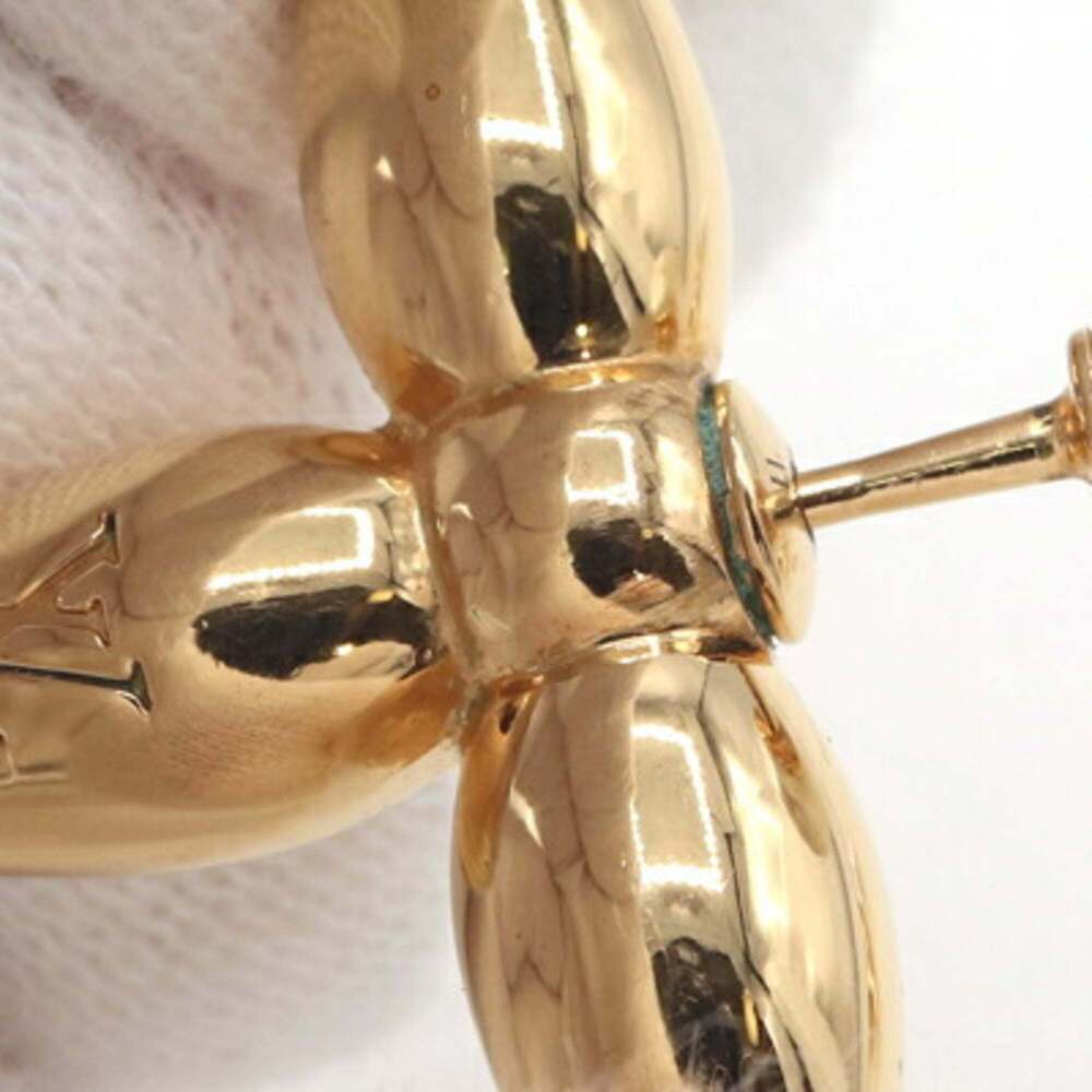 LOUIS VUITTON Gold Monogram Earrings - Picture 6 of 8